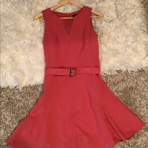 WHBM Coral/Salmon colored dress w/ belt